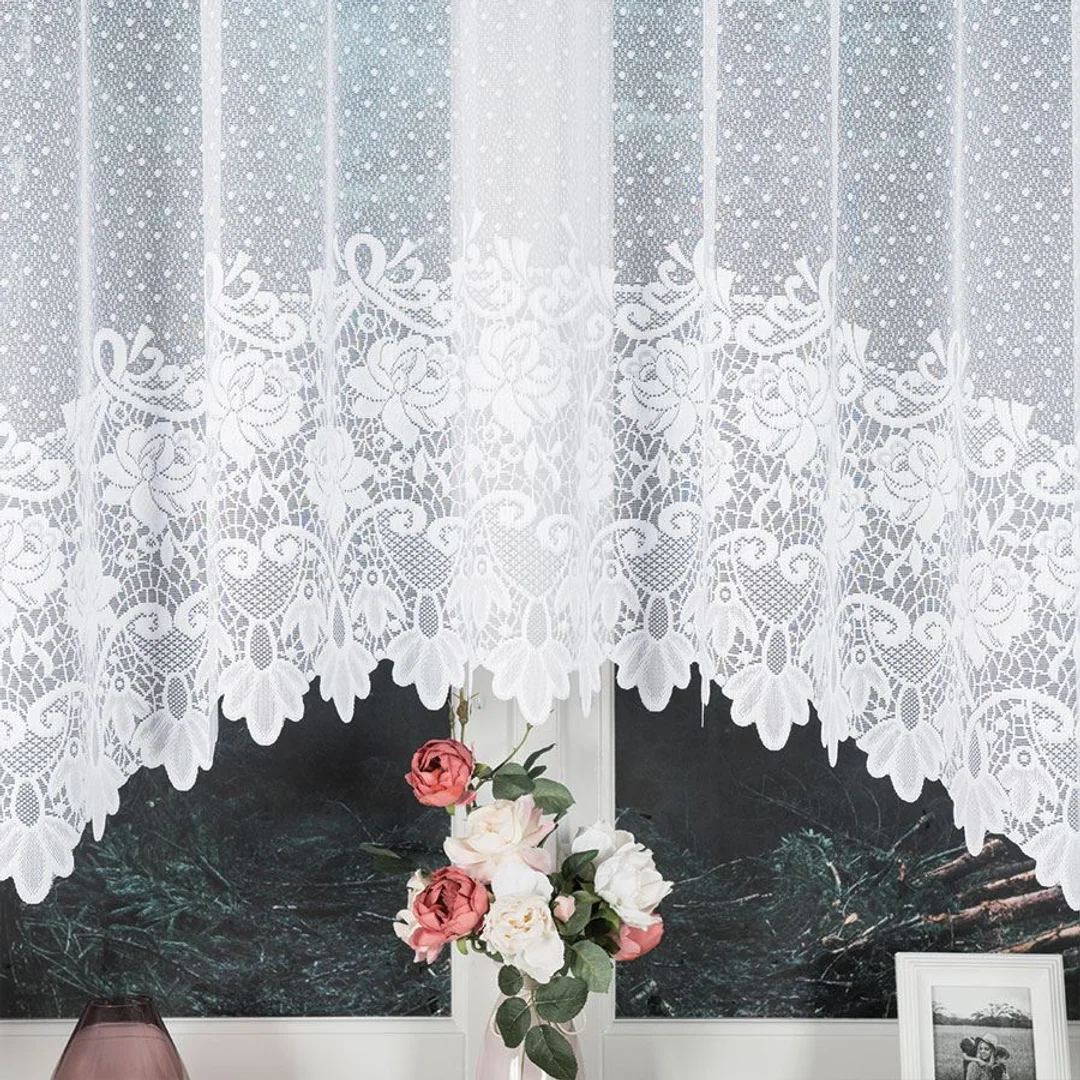 Firana żakardowa gotowa 300x160 001 biała Demetria — zdjęcie 5