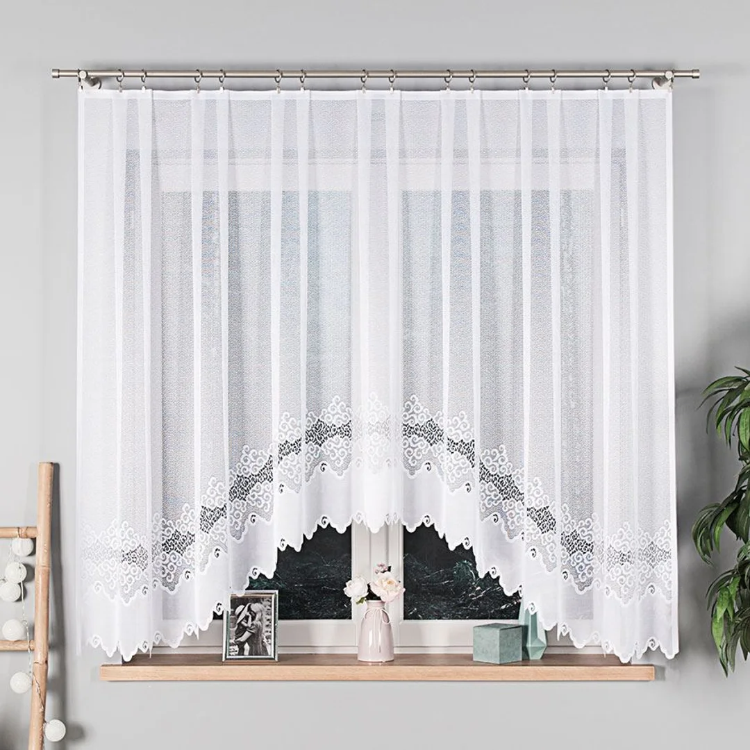 Firana żakardowa gotowa 300x160 001 biała Modesta — zdjęcie 2
