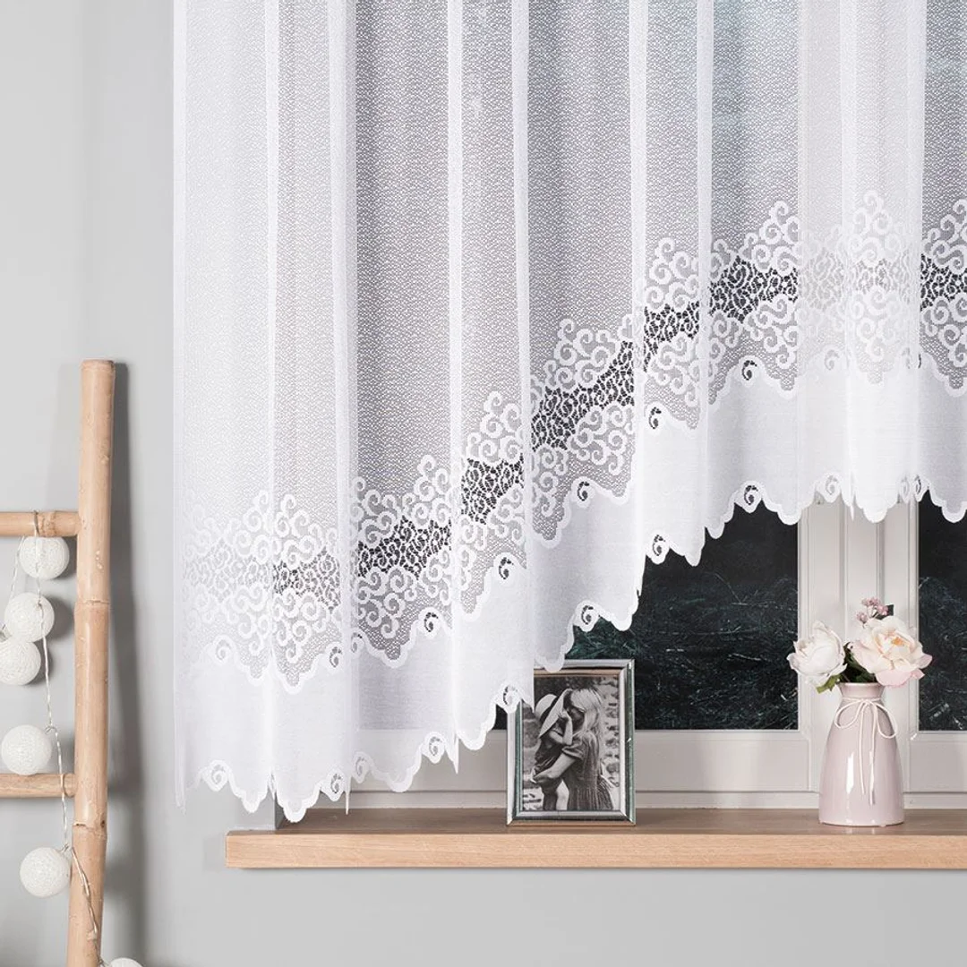 Firana żakardowa gotowa 300x160 001 biała Modesta — zdjęcie 3