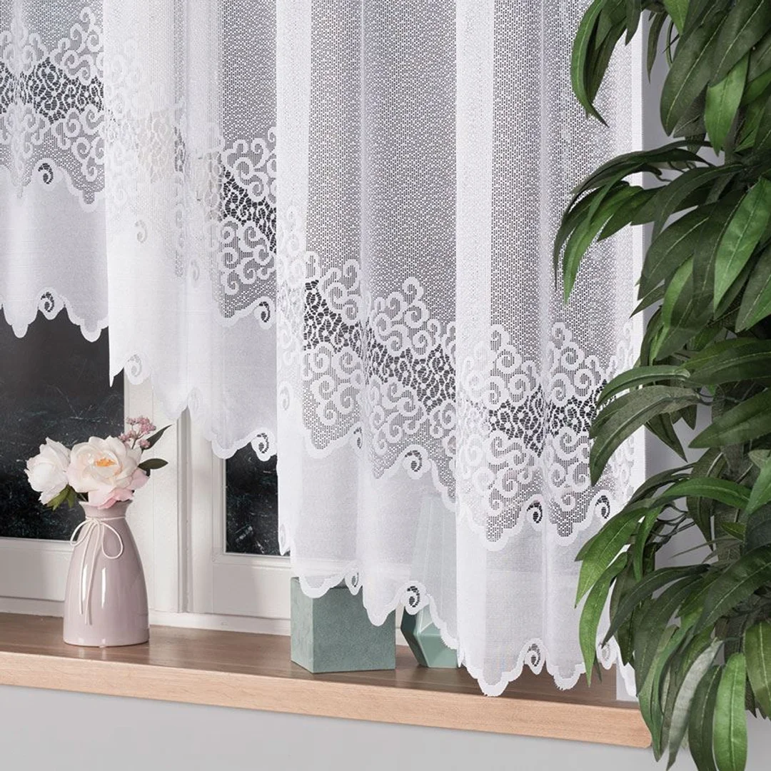 Firana żakardowa gotowa 300x160 001 biała Modesta — zdjęcie 4