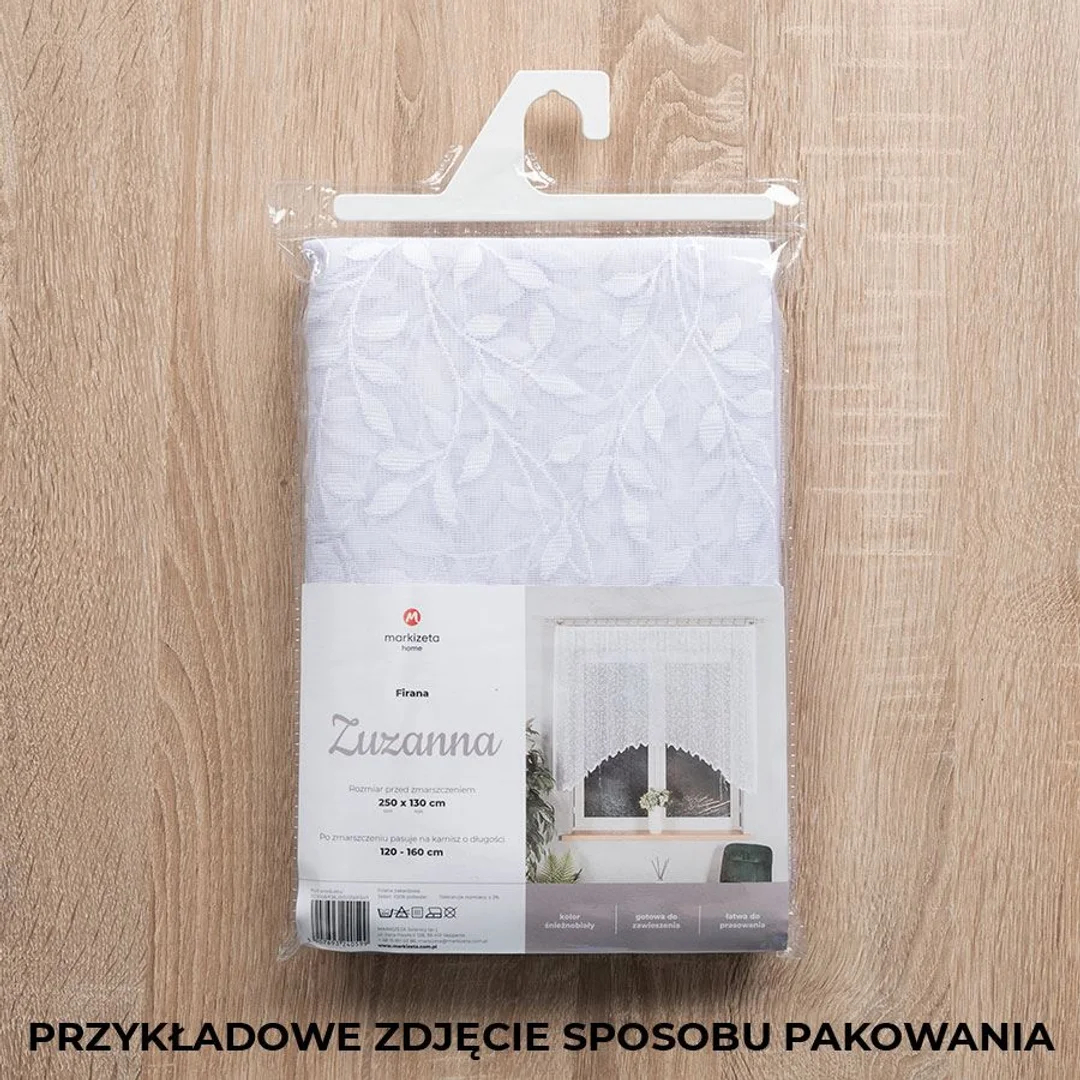 Firana żakardowa gotowa 300x160 001 biała Zuzanna — zdjęcie 8
