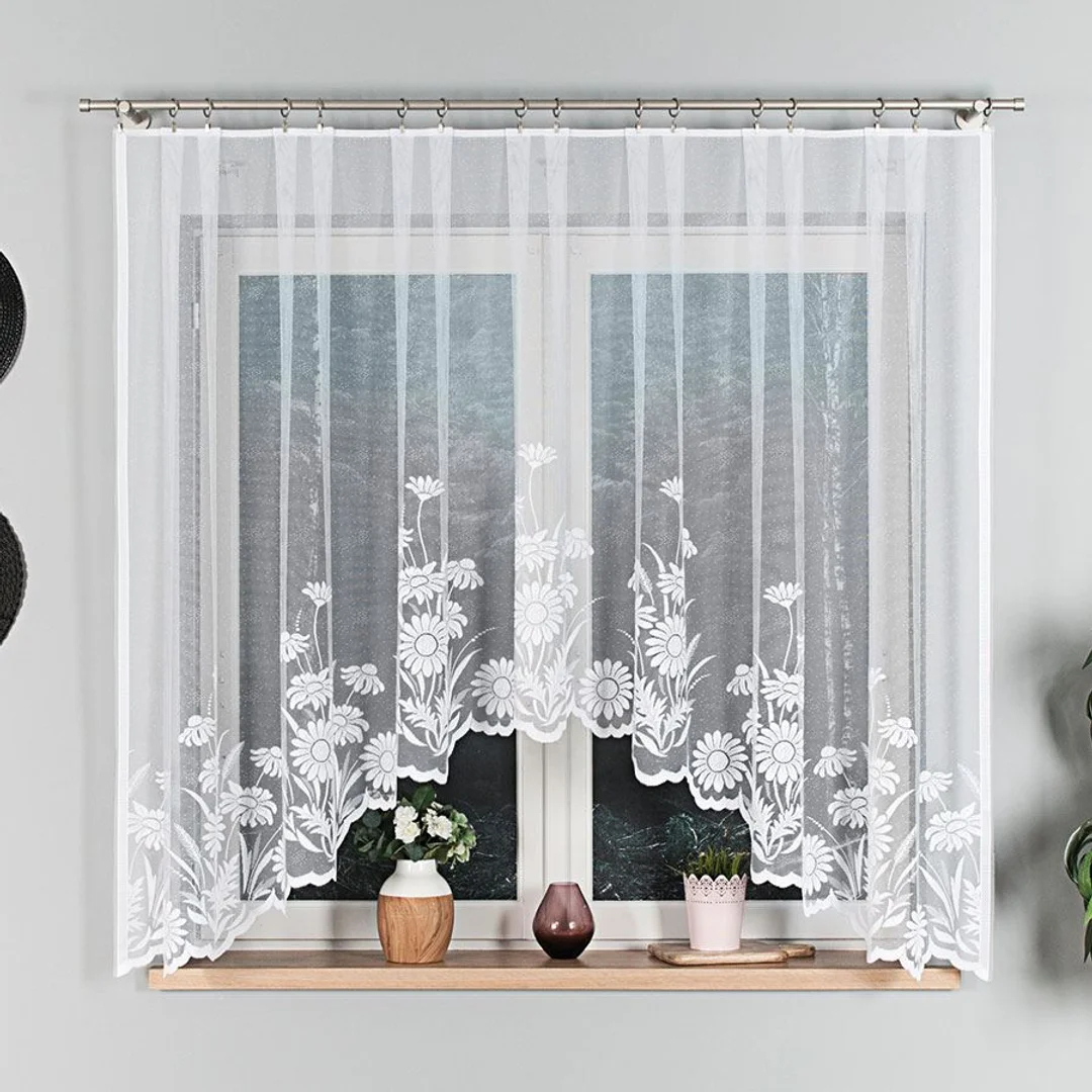 Firana żakardowa gotowa 300x160 biała Aralia — zdjęcie 2