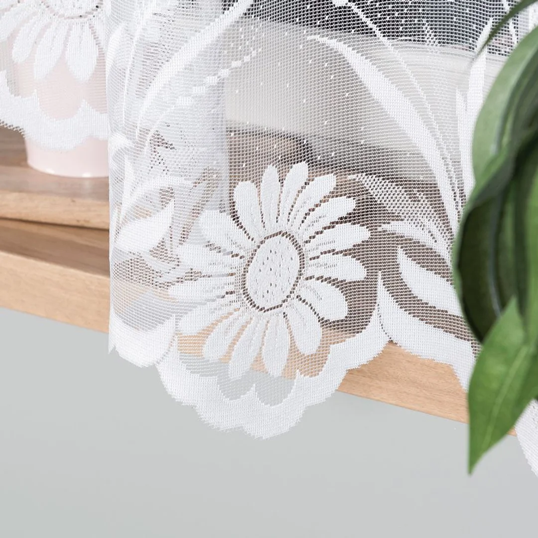 Firana żakardowa gotowa 300x160 biała Aralia — zdjęcie 4