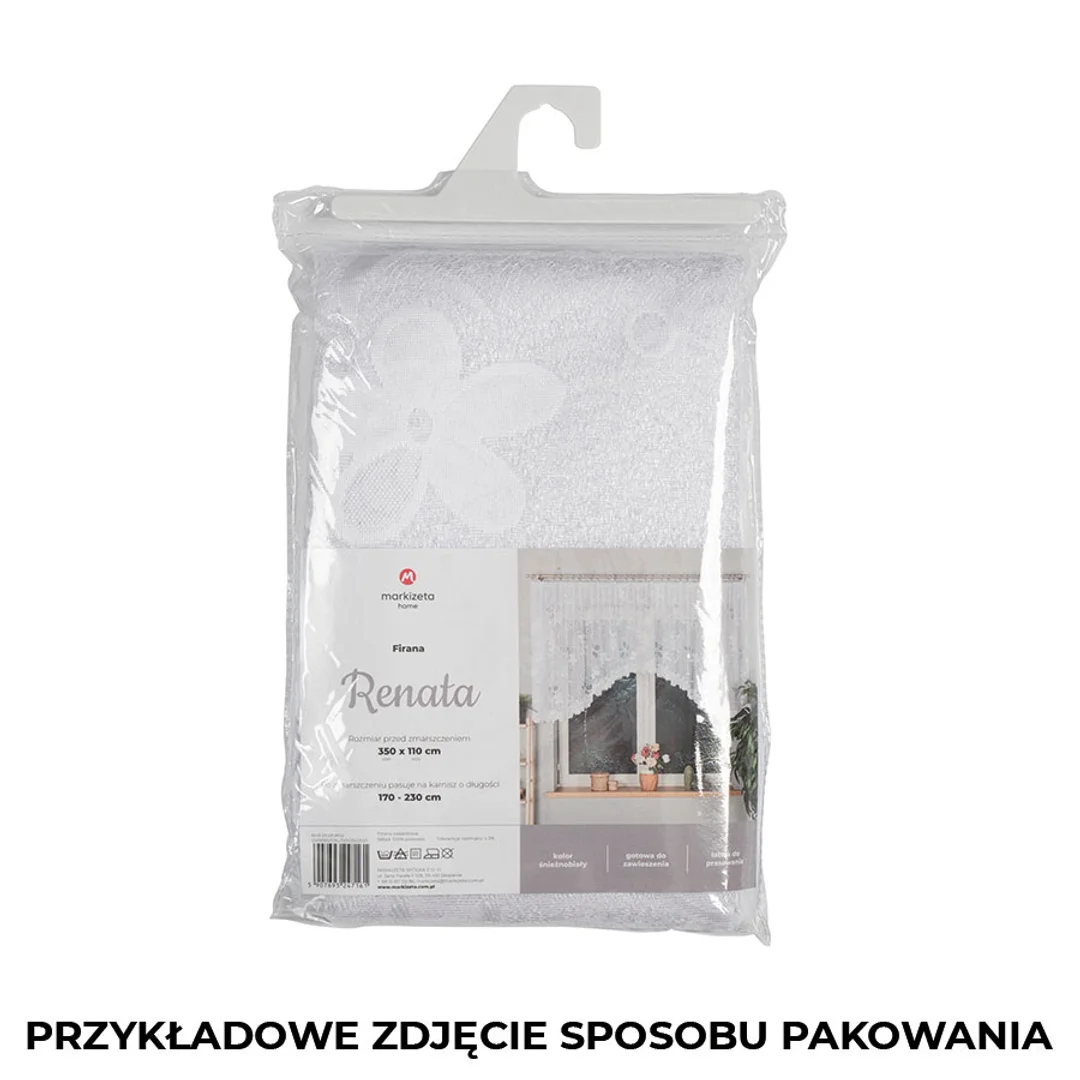 Firana żakardowa gotowa 400x150 001 biała Renata — zdjęcie 7