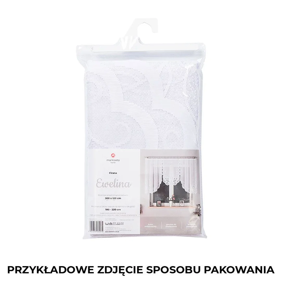 Firana żakardowa gotowa 400x160 biała Ewelina — zdjęcie 3