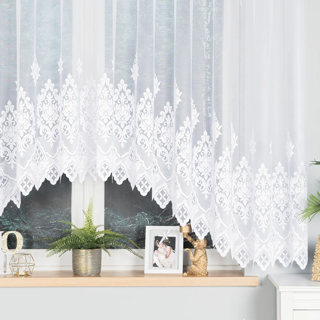 Firana żakardowa gotowa 400x160 biała Ludmiła — zdjęcie 2