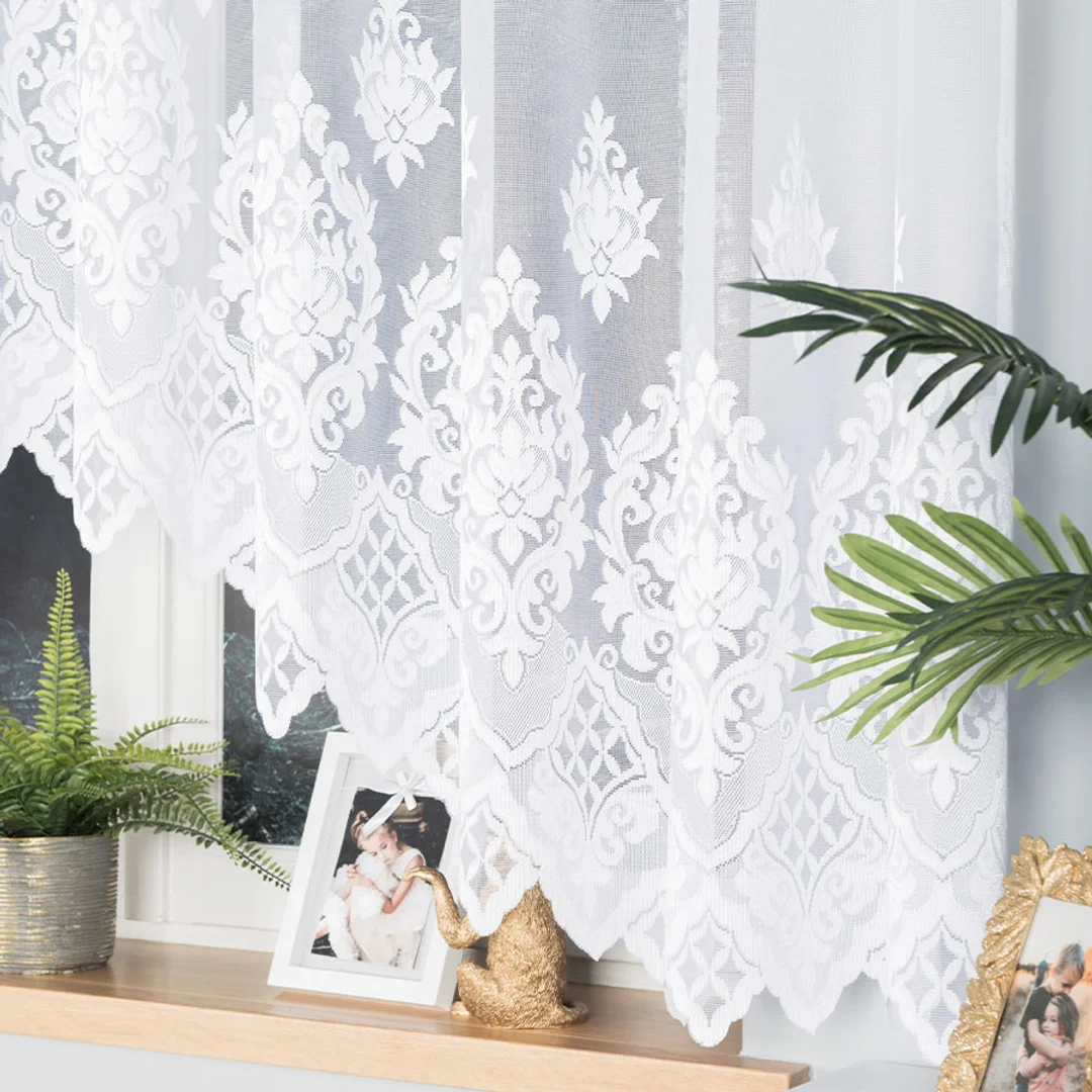 Firana żakardowa gotowa 400x160 biała Ludmiła — zdjęcie 3