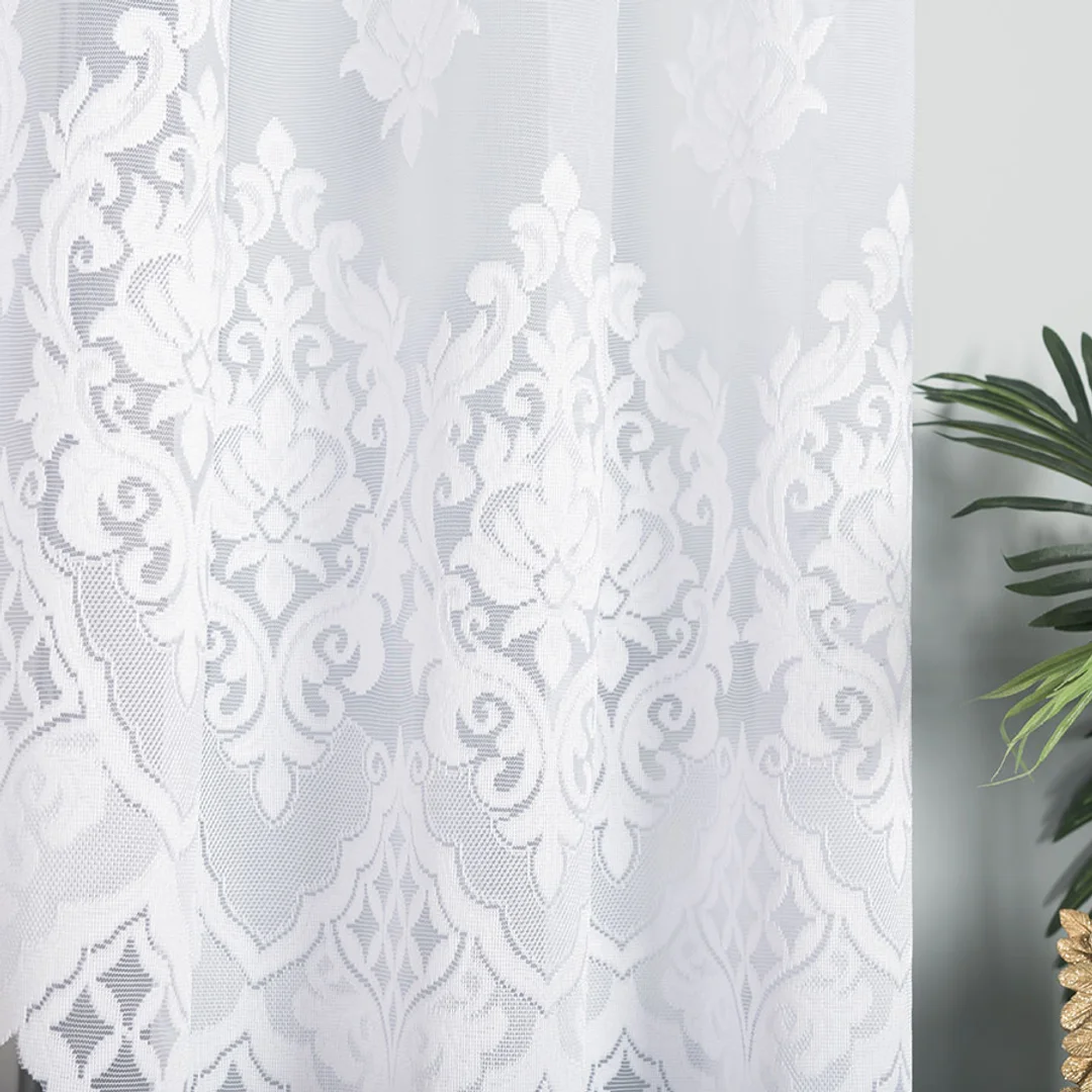 Firana żakardowa gotowa 400x160 biała Ludmiła — zdjęcie 4