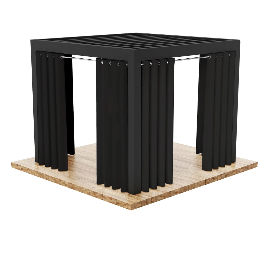 Zasłona gotowa na przelotkach 140x180 039 czarny Gardenia — zdjęcie 5
