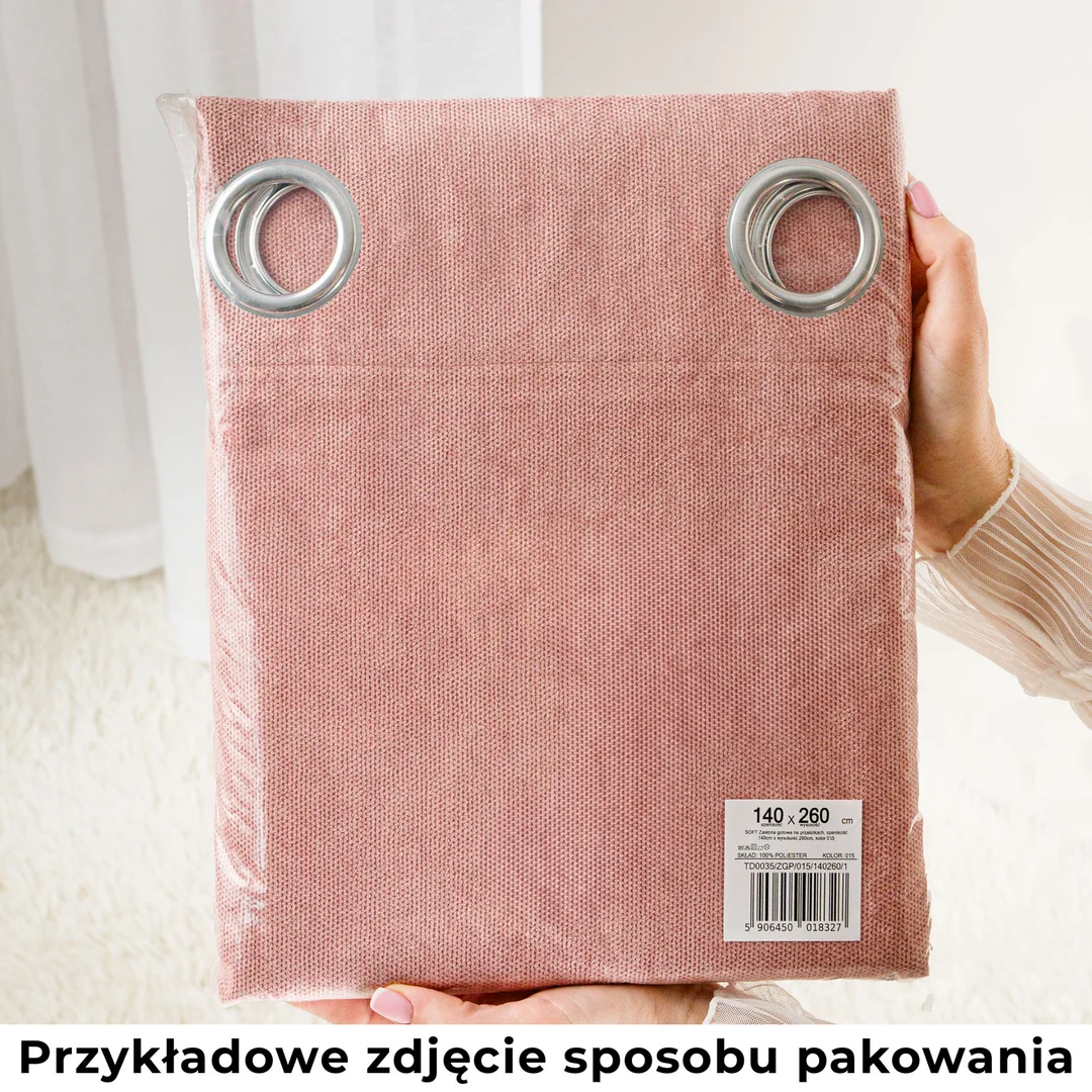 Zasłona gotowa na przelotkach 140x180 039 czarny Gardenia — zdjęcie 7