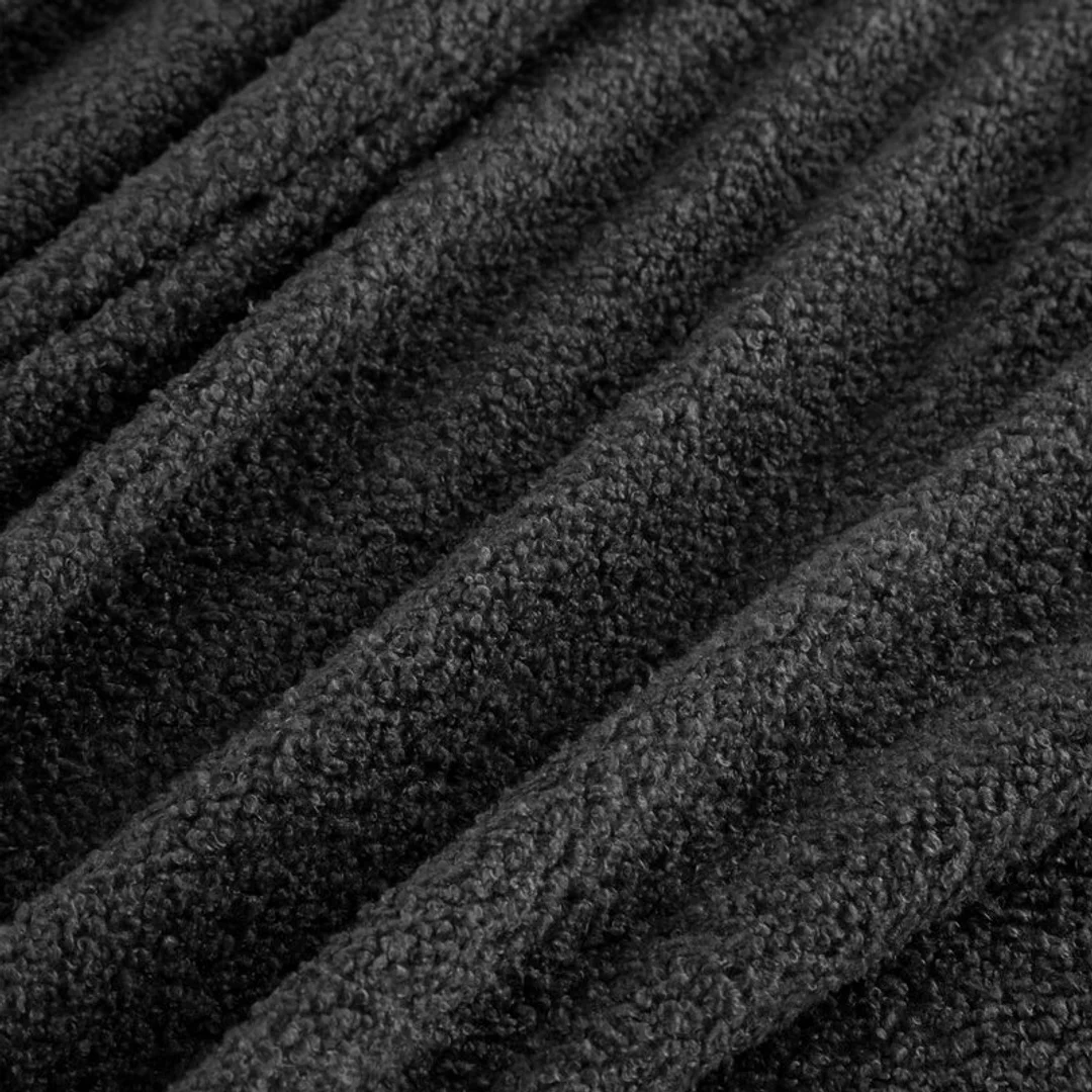 Koc narzuta 170x210 Bukla czarny baranek z mikrofibry Eurofirany — zdjęcie 5