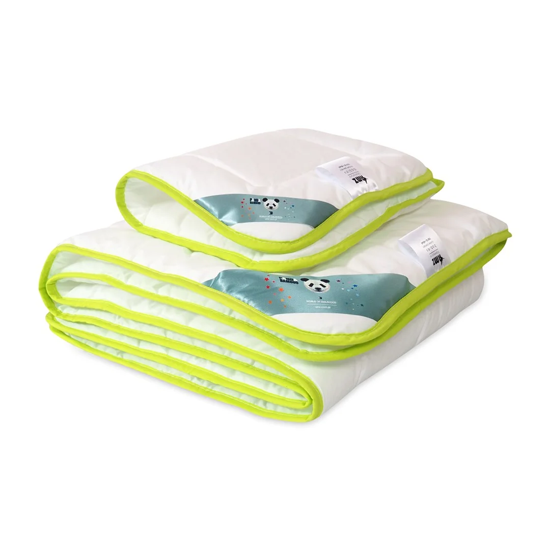 Kołdra antyalergiczna 100x135 + poduszka 40x60 Babies Panda Bamboo 400g+50g komplet dziecięcy biały AMZ — zdjęcie 4