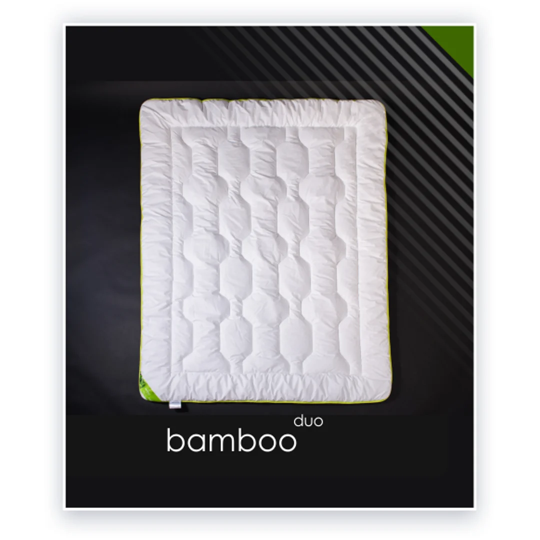 Kołdra antyalergiczna 155x200 Bamboo duo 1400 g biała AMZ — zdjęcie 10