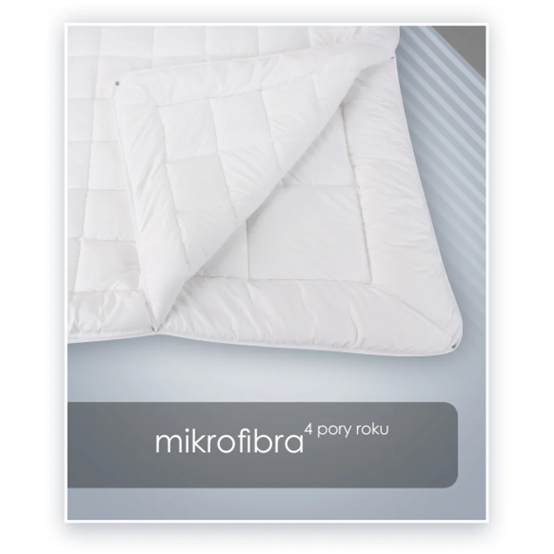 Kołdra antyalergiczna 155x200 Mikrofibra 4 pory roku 1120g + 400g biała AMZ — zdjęcie 8