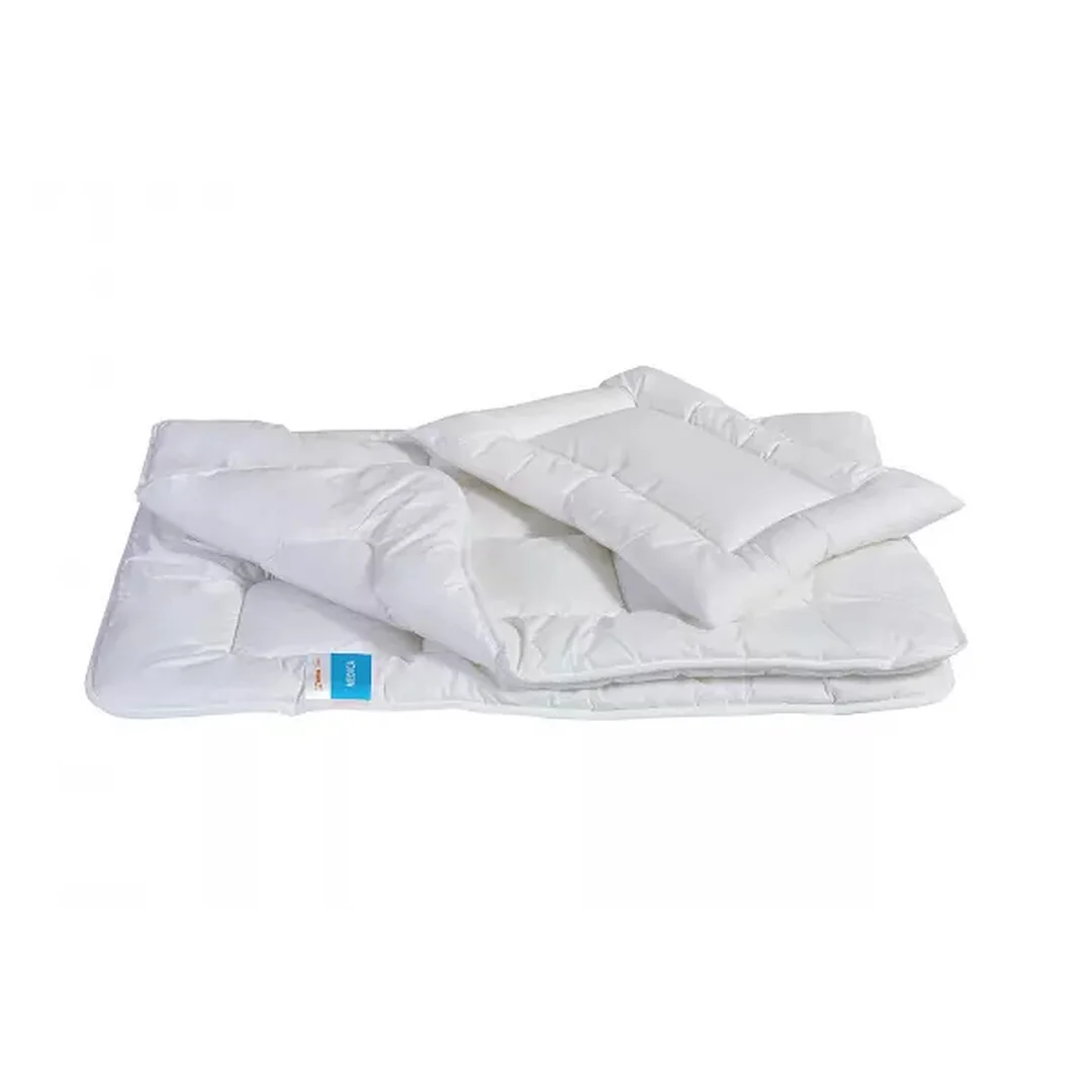 Kołdra dla dzieci 90x120 poduszka 40x60 Medica biała 330g+150g Inter Widex — zdjęcie 2