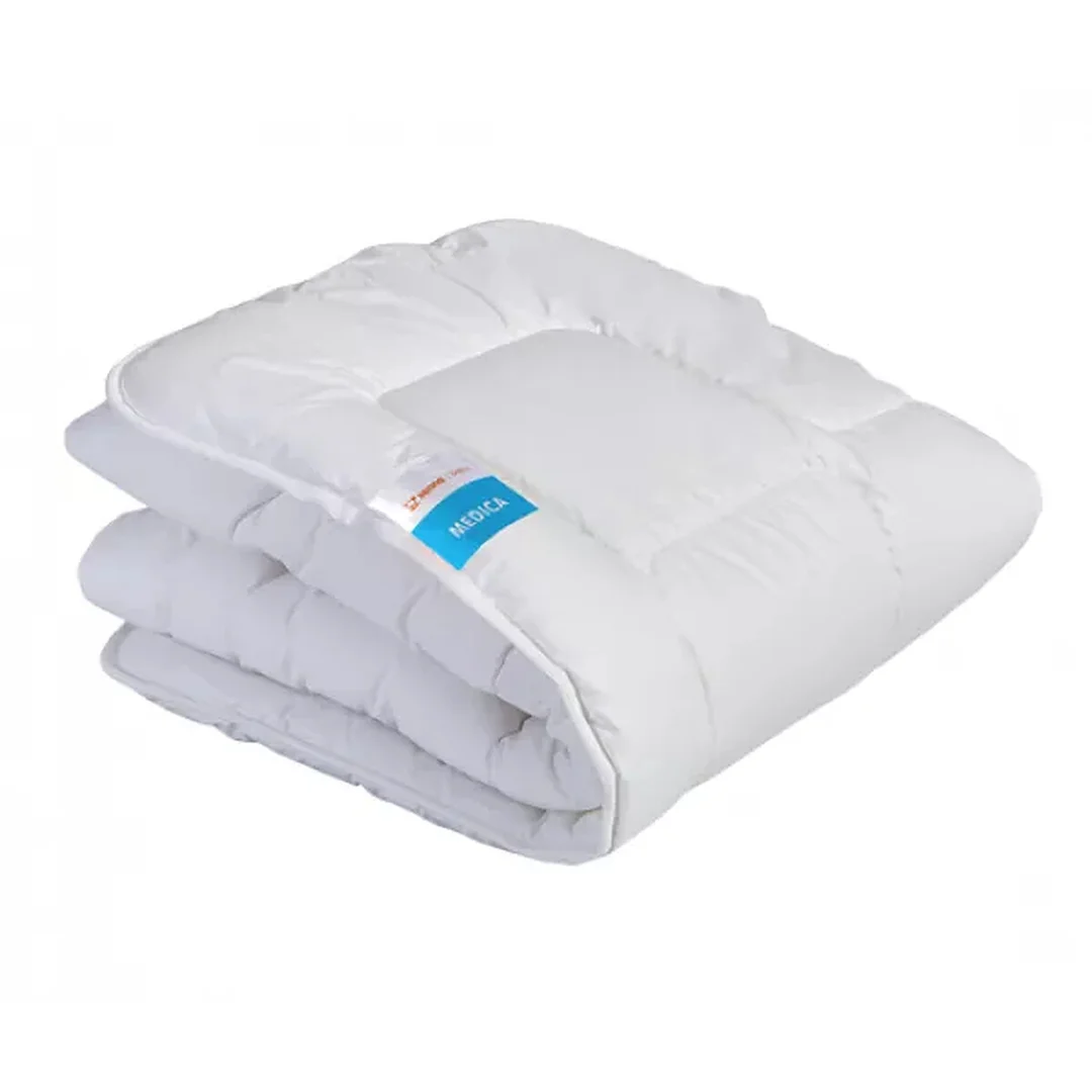 Kołdra dla dzieci 90x120 poduszka 40x60 Medica biała 330g+150g Inter Widex — zdjęcie 3