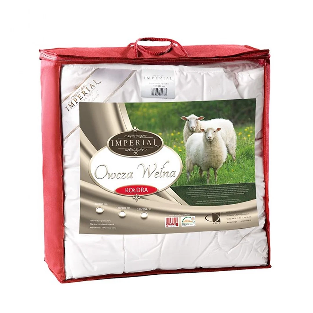 Kołdra wełniana 160x200 Imperial Owcza Wełna 1000g AMW — zdjęcie 2