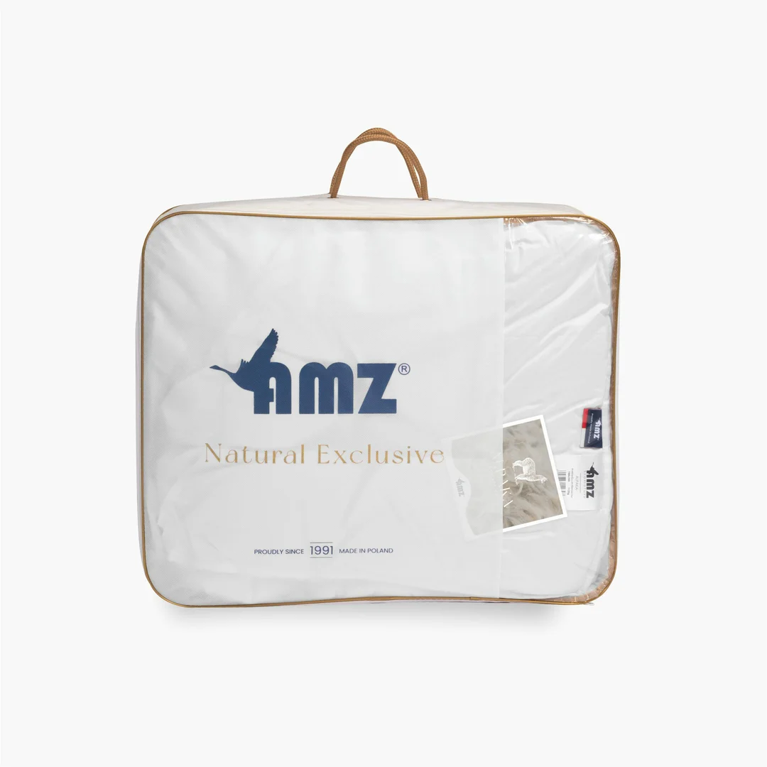 Kołdra wełniana 200x220 biała całoroczna 1760 g Alpaka — zdjęcie 2