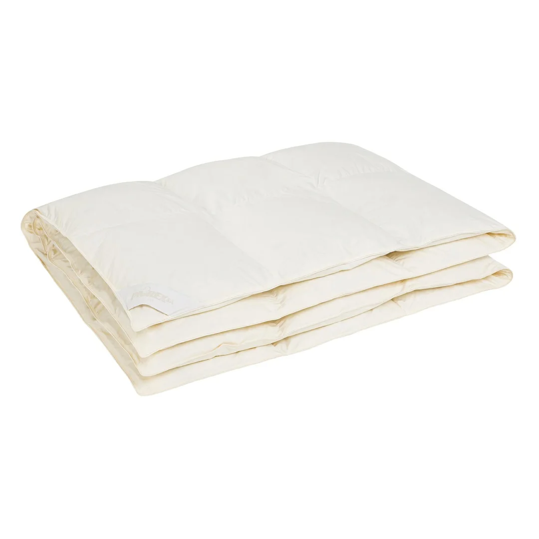 Kołdra z puchu 70% 200x220 Standardowa 1700g kremowa Piórex — zdjęcie 2