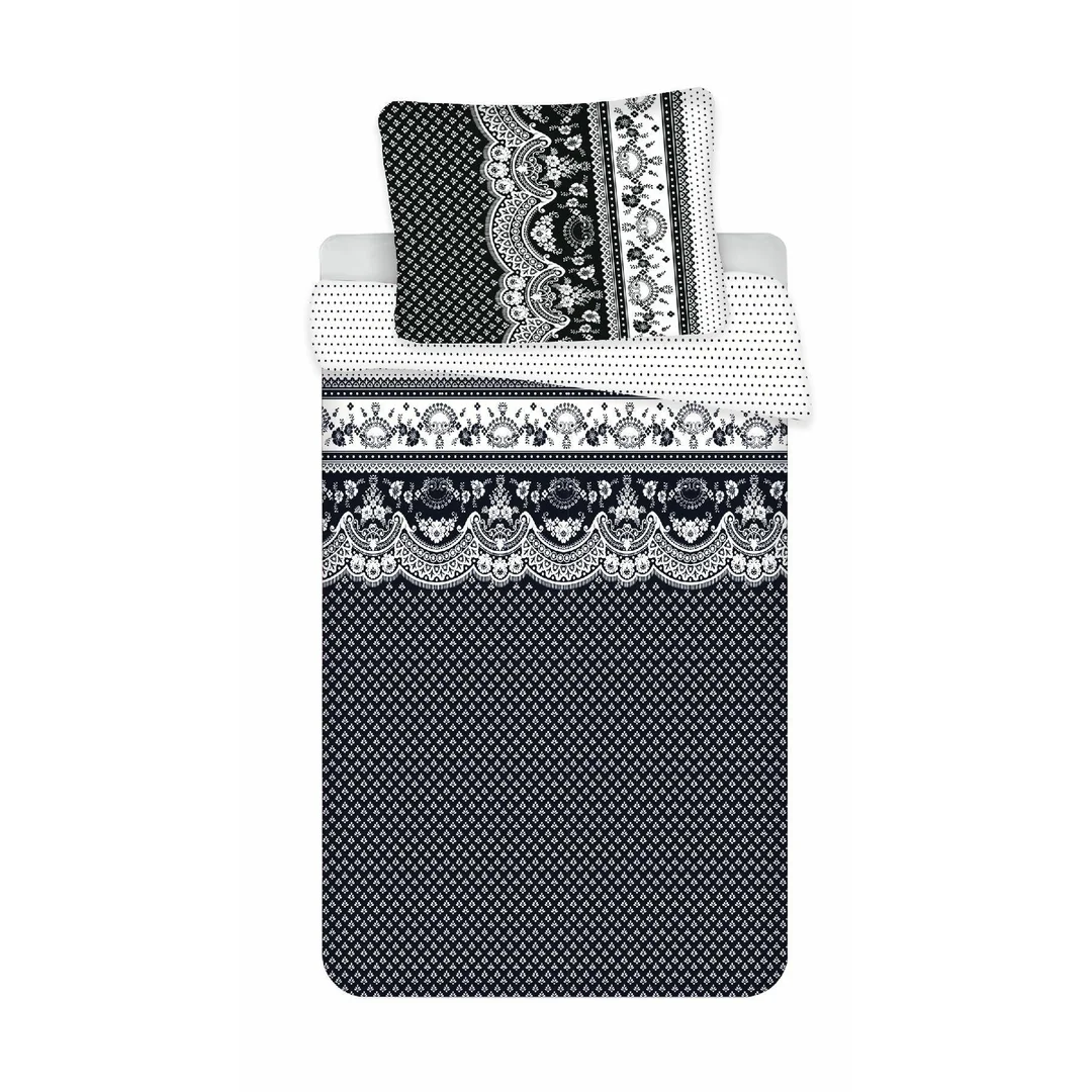 Komplet pościeli 4 szt. 140x200-2szt 70x90 - 2szt.Ornamenty biala z mikrofibry PB25 — zdjęcie 2
