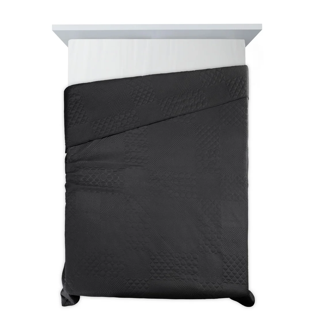 Narzuta dekoracyjna 170x210 Boni 5 czarna geometryczna — zdjęcie 3