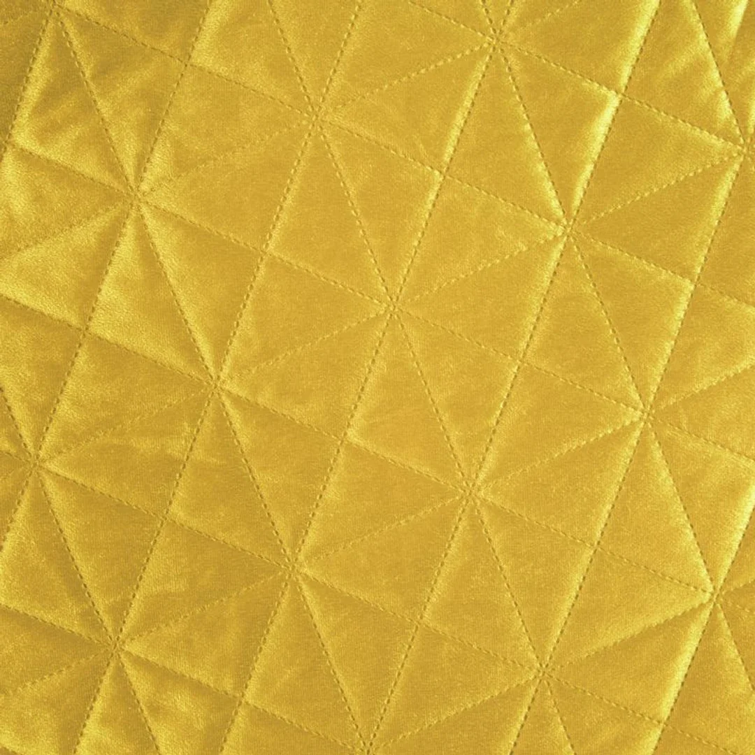 Narzuta dekoracyjna 170x210 Luiz 3 musztardowa welurowa wzór geometryczny — zdjęcie 3