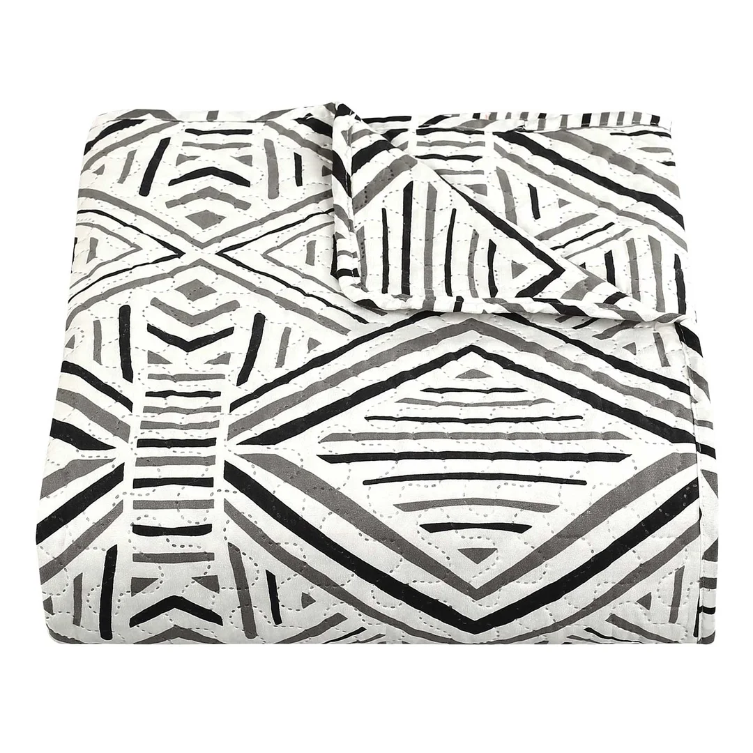 Narzuta dekoracyjna 170x210 Tarik biała czarna geometryczna Darymex — zdjęcie 4
