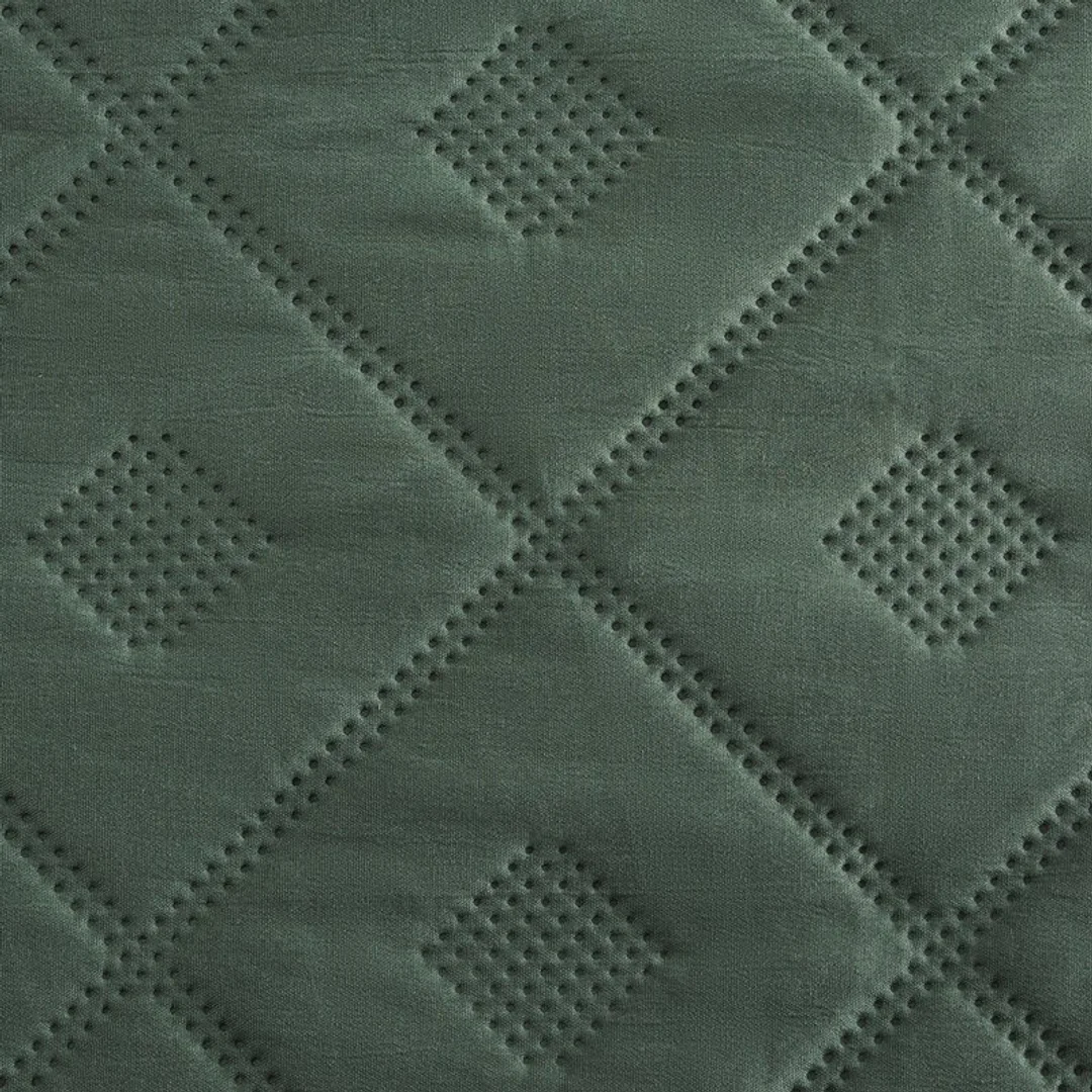 Narzuta dekoracyjna 200x220 Alara 6 zielona romby pikowana D91 — zdjęcie 3