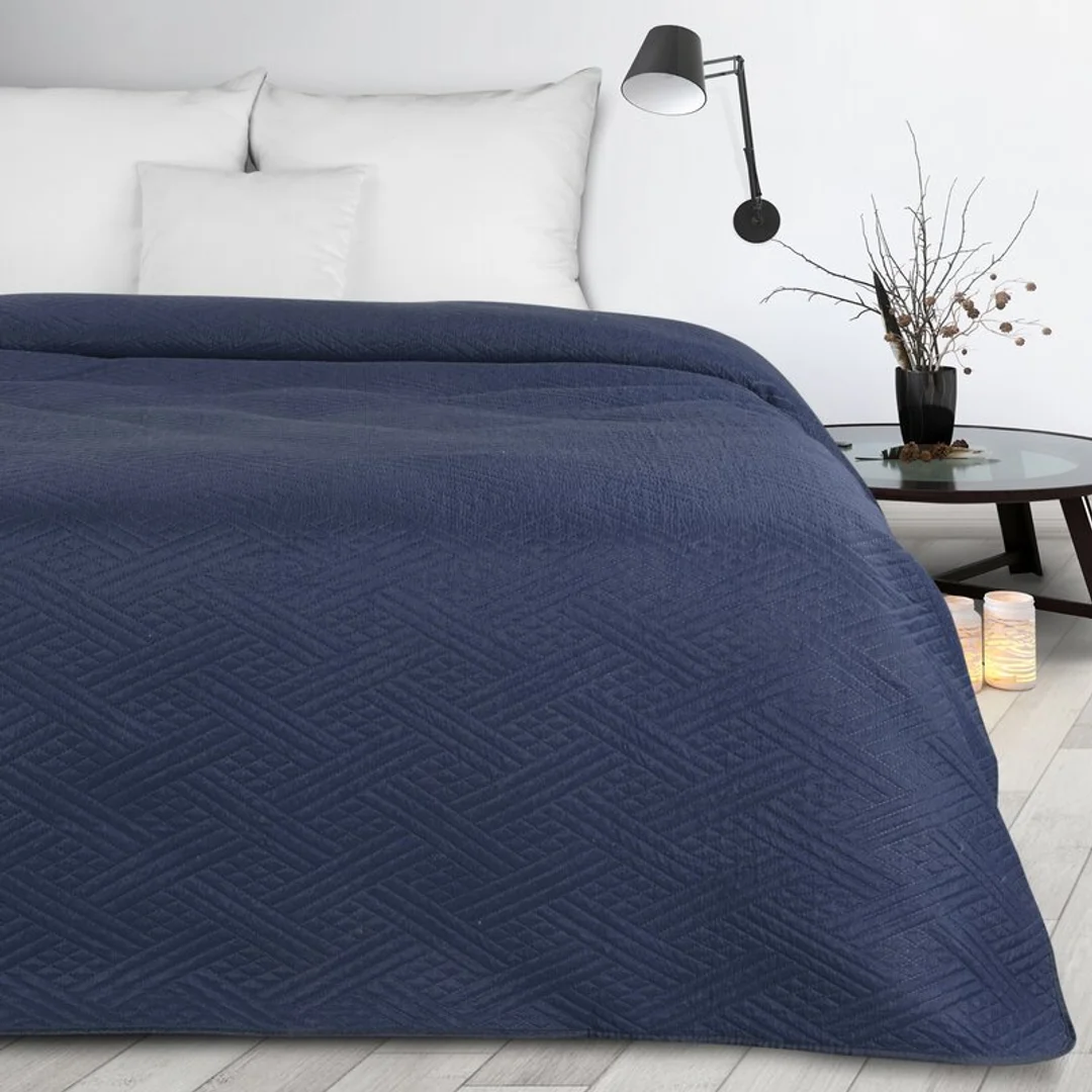 Narzuta dekoracyjna 200x220 Boni 4 granatowa + 2 poszewki 40x40 Eurofirany — zdjęcie 8
