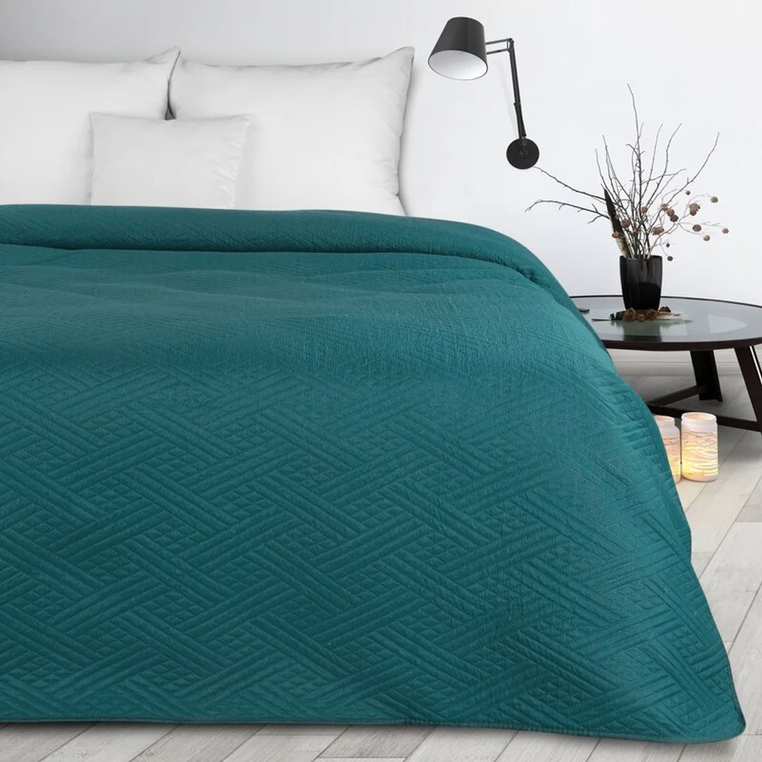 Narzuta dekoracyjna 200x220 Boni 4 turkusowa ciemna + 2 poszewki 40x40 Eurofirany — zdjęcie 7