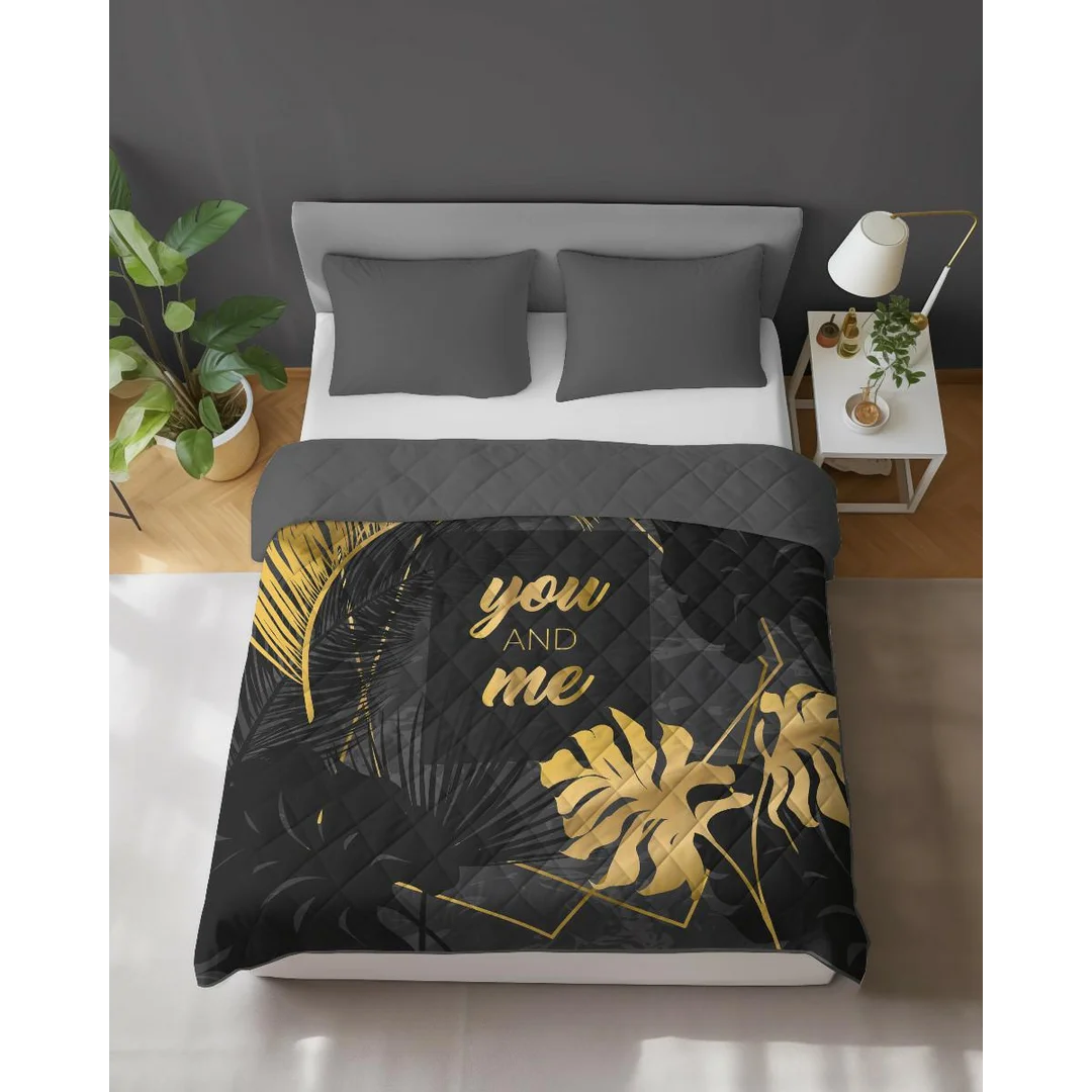 Narzuta dekoracyjna 200x220 czarna szara złota you and me K 103 Holland 14 — zdjęcie 2