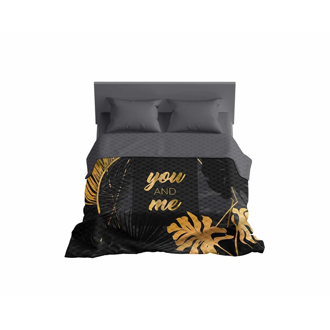 Narzuta dekoracyjna 200x220 czarna szara złota you and me K 103 Holland 14 — zdjęcie 6
