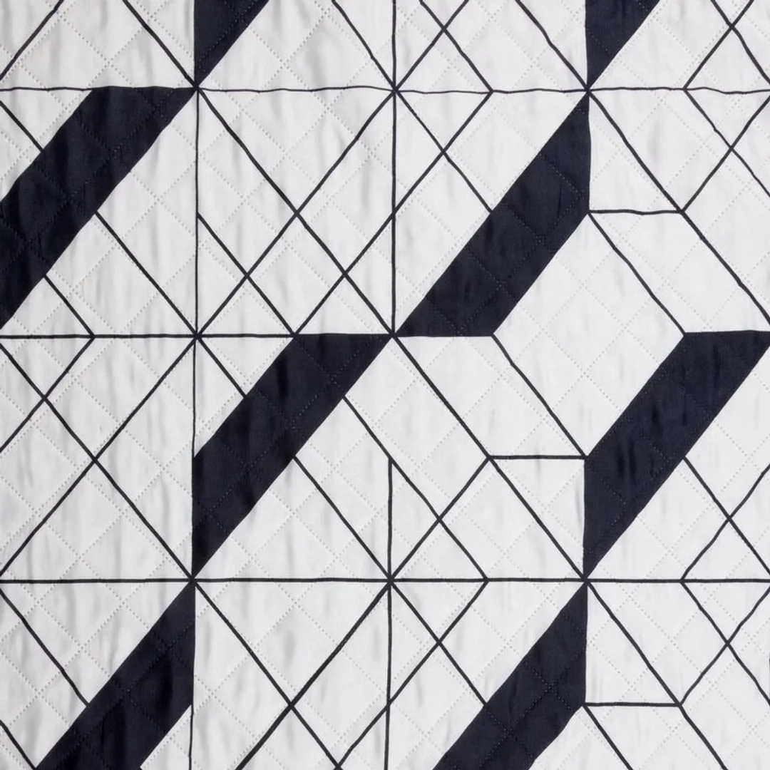 Narzuta dekoracyjna 220x240 Geo 1 kremowa czarna geometryczna D91 A — zdjęcie 5