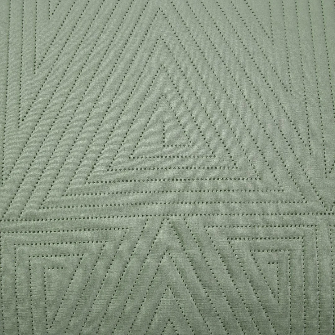 Narzuta dekoracyjna 240x220 Trio szałwiowa geometryczna I25 — zdjęcie 2