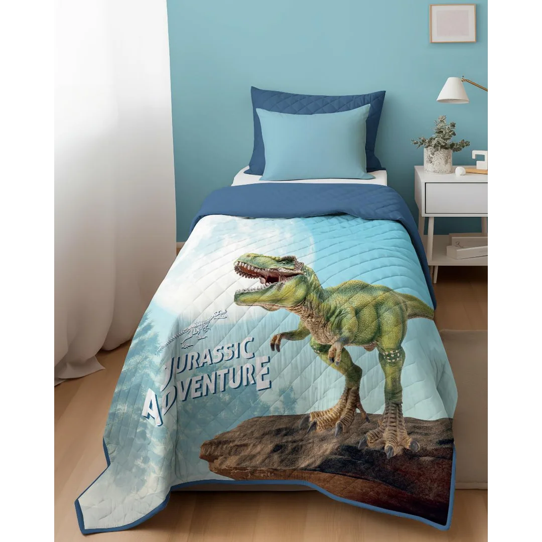 Narzuta młodzieżowa Holland 170x210 K 95 dino dwustronna dekoracyjna na łóżko pikowana 13 — zdjęcie 2