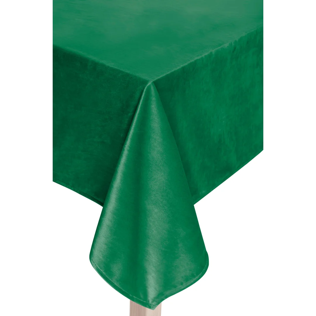Obrus 110x160 Soft zielony butelkowy welurowy — zdjęcie 2