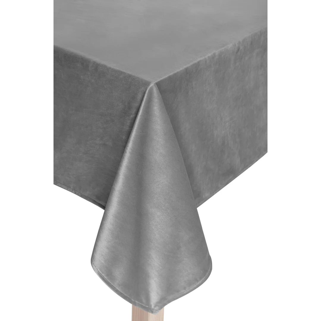 Obrus bieżnik 40x180 Soft popielaty welurowy — zdjęcie 2