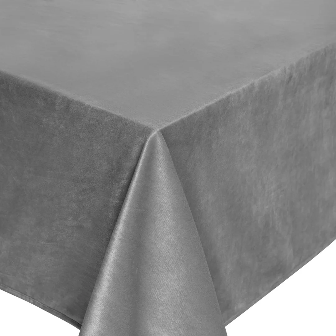 Obrus bieżnik 40x180 Soft popielaty welurowy — zdjęcie 4