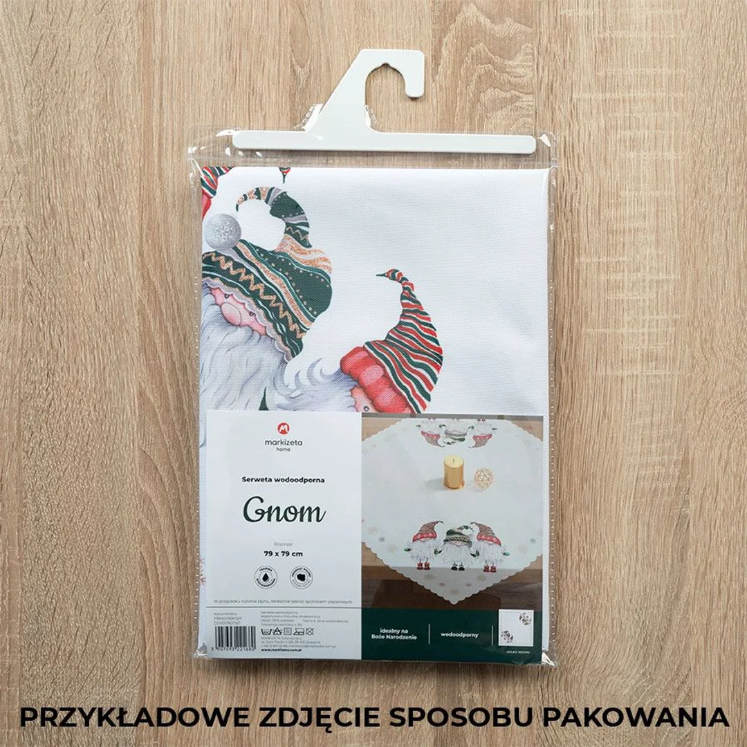 Obrus bieżnik świąteczny 38x160 001 różowy szary — zdjęcie 4
