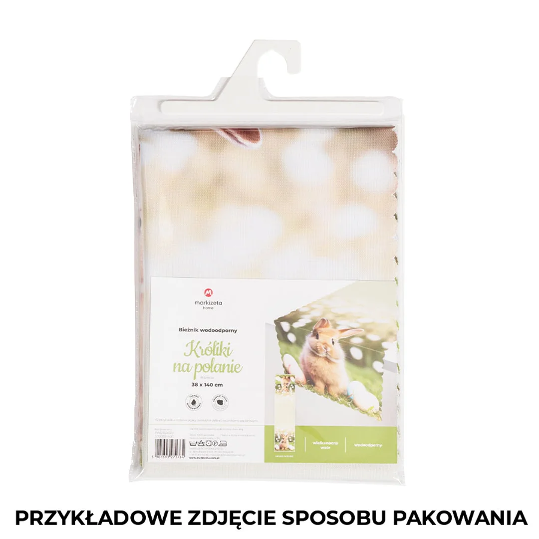 Obrus bieżnik wodoodporny 38x140 004 granatowy Nina Ludowe Pisanki — zdjęcie 4