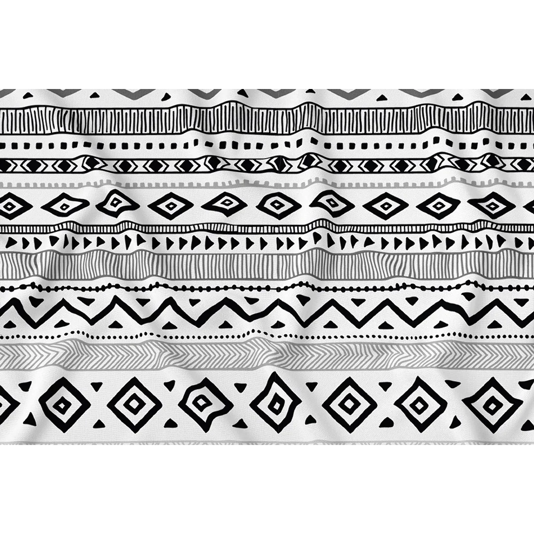 Obrus na stół 140x180 biały czarny geometryczny 4276 A Panama 17 — zdjęcie 4