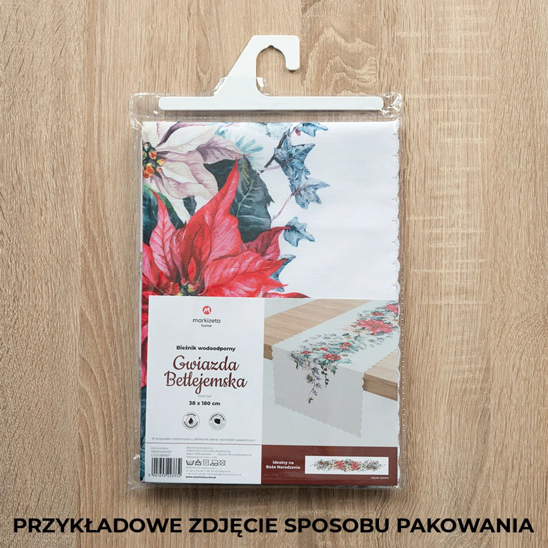 Obrus świąteczny wodoodporny 140x180 003 czerwony szkocki Nina — zdjęcie 5