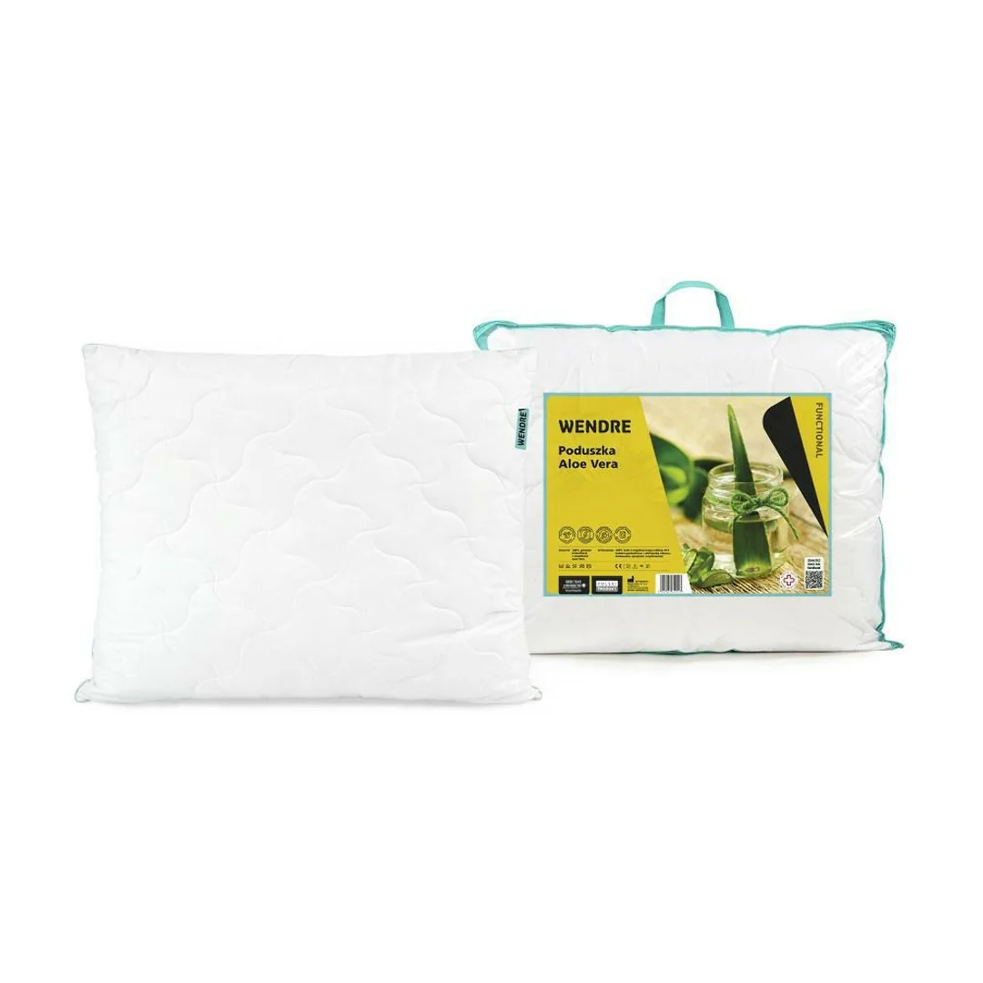Poduszka Aloe Vera 50x60 pikowana biała mikrofibra Wendre — zdjęcie 2