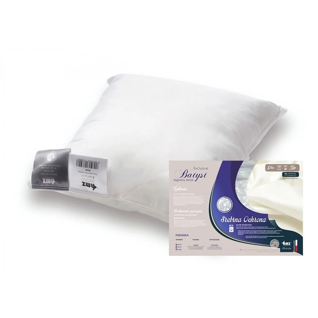 Poduszka antyalergiczna 40x40 Batyst gładka 250g biała AMZ — zdjęcie 6