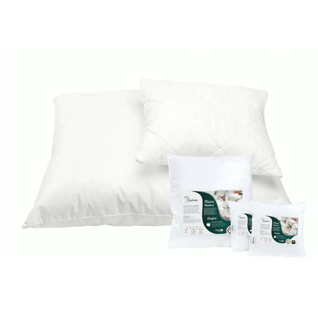 Poduszka antyalergiczna 70x80 Cotton pikowana 1000g biała AMZ — zdjęcie 2
