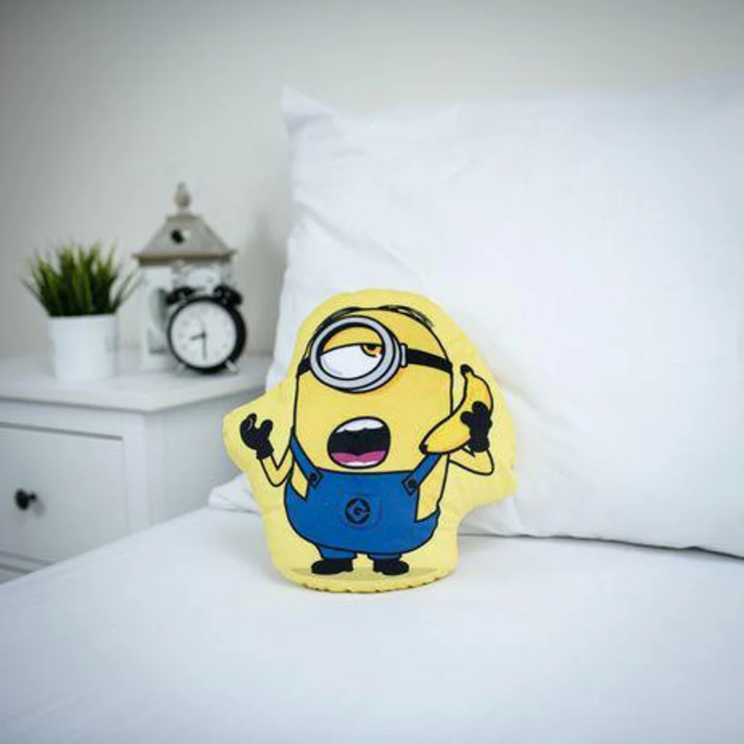 Poduszka w kształcie Minionka Banana Calling 35x33 żółta JF24 — zdjęcie 2