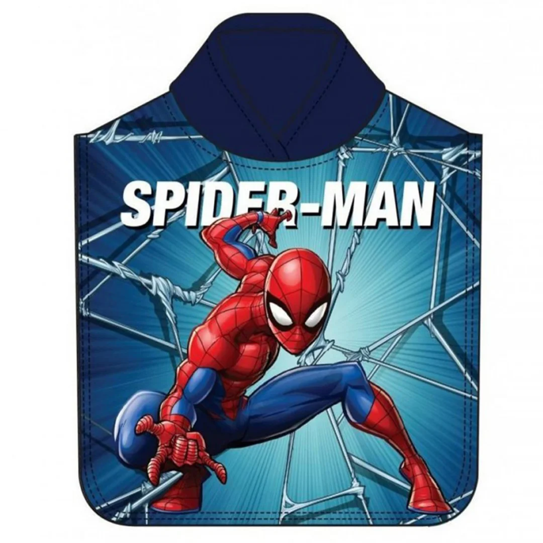Poncho dla dzieci 50x100 Spiderman niebieski ręcznik z kapturem dziecięcy S24 — zdjęcie 2