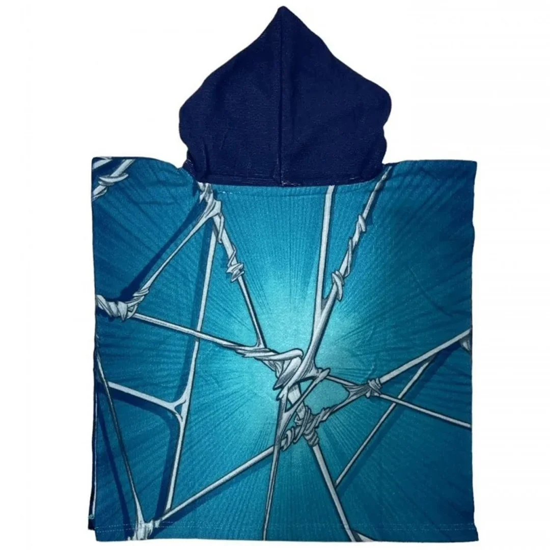 Poncho dla dzieci 50x100 Spiderman niebieski ręcznik z kapturem dziecięcy S24 — zdjęcie 4