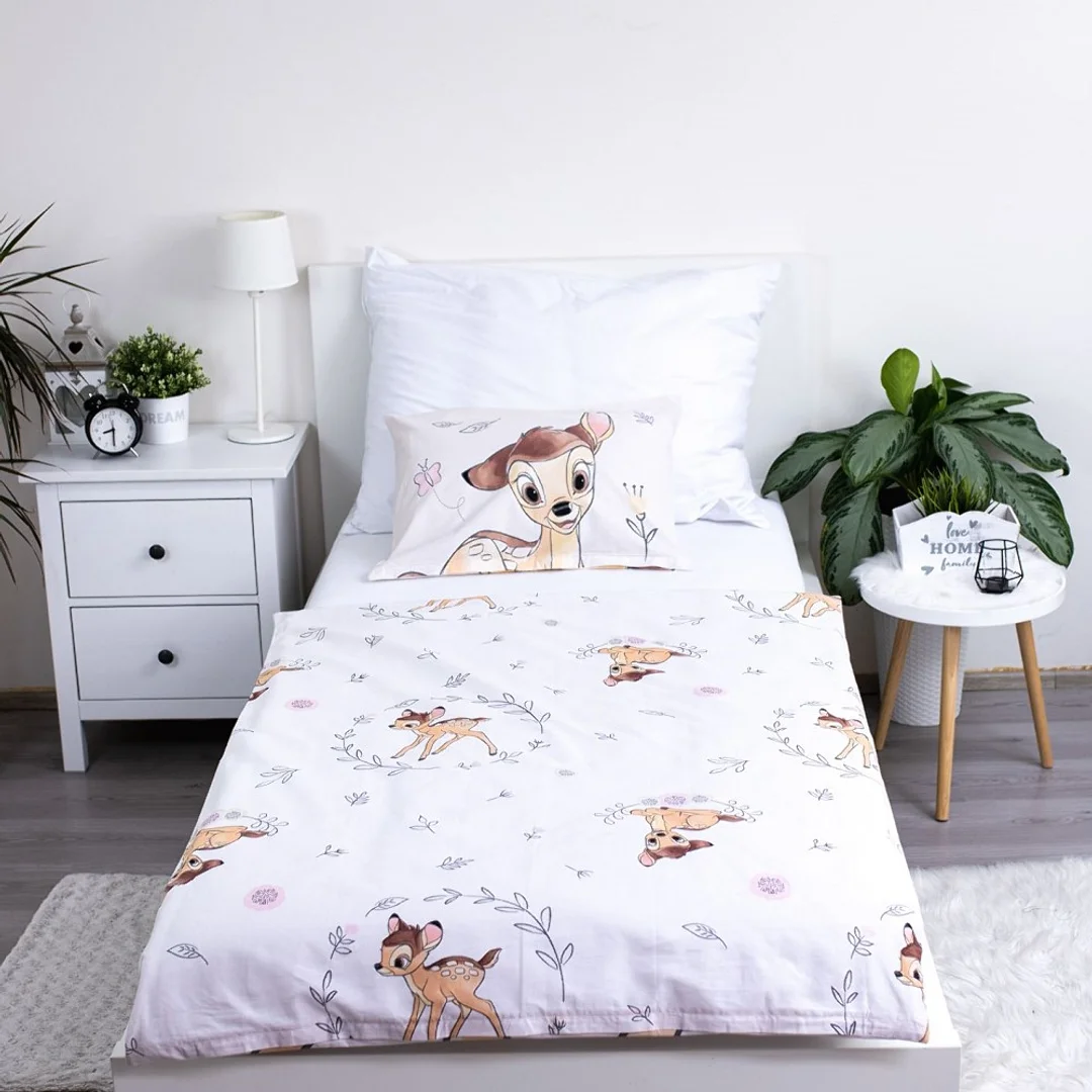 Pościel bawełniana 100x135 Bambi sarenka beżowa do łóżeczka 4768 poszewka 40x60 JF24 — zdjęcie 2