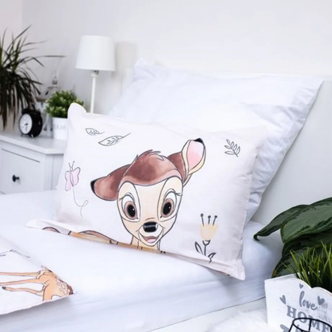 Pościel bawełniana 100x135 Bambi sarenka beżowa do łóżeczka 4768 poszewka 40x60 JF24 — zdjęcie 4